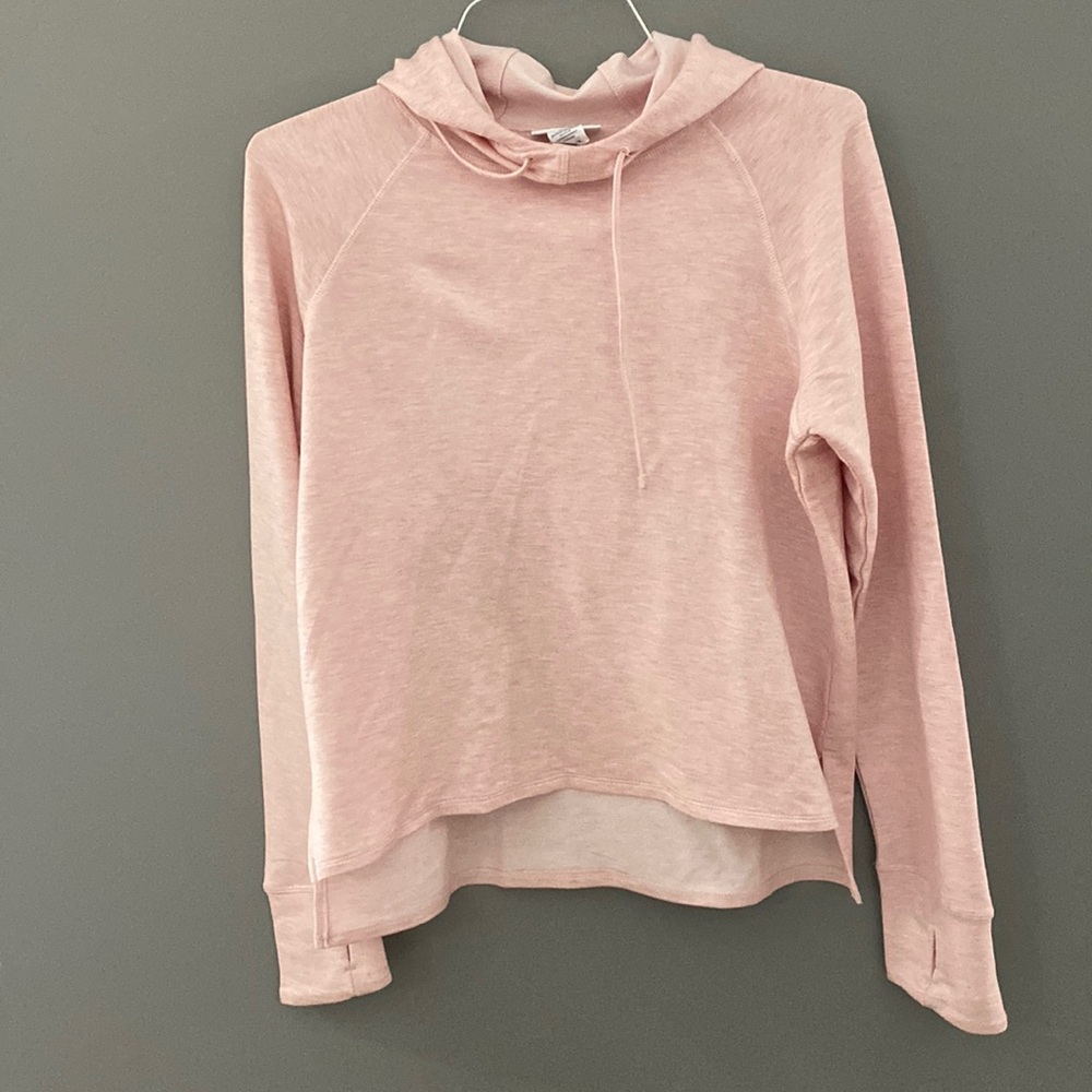 Reebok light pink cowl neck hoodie